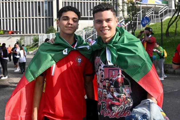 Frankfurt am Main, Germany, June 01st 2024: Poltugal fans before the UEFA EURO, EM, Europameisterschaft,Fussball 2024 Round of 16 football match between Portugal and Slovenia at Frankfurt Arena, Frankfurt am Main, Germany. (Igor Kupljenik SPP)  Copyright: xIgorxKupljenikx xSPPx spp-en-IgKuSp-IK0_0081