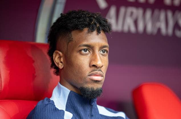 Football, men, season 2023 24, Euro 2024 round of 16 in Düsseldorf, France Belgium, Kingsley Coman France on the bench, 01 07 2024, Copyright: xSebastianxRäppold MatthiasxKochx