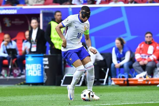 Soccer UEFA EURO 2024 Round of 16 France Belgium on 01 07 2024 at the Düsseldorf Arena in Düsseldorf Kylian Mbappe France xRx
