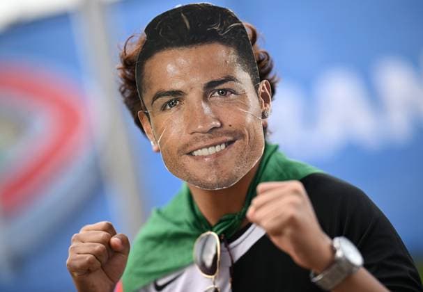 Germany Soccer Euro 2024 Portugal - Slovenia 8720632 01.07.2024 A Portugal s fan wearing a mask depicting Portugal s player Cristiano Ronaldo cheers before the UEFA EURO, EM, Europameisterschaft,Fussball 2024 round of 16 soccer match between Portugal and Slovenia at the Frankfurt Arena in Frankfurt am Main, Germany. Alexey Filippov Sputnik Germany  Copyright: xAlexeyxFilippovx