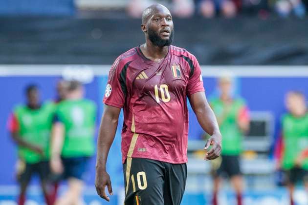 UEFA EURO 2024 France Belgium 01 07 2024 Romelu Lukaku Belgium, 10 UEFA EURO 2024 Round of 16 France Belgium Düsseldorf Arena, Düsseldorf on 01 07 2024 Copyright: xBEAUTIFULxSPORTS Meuselx