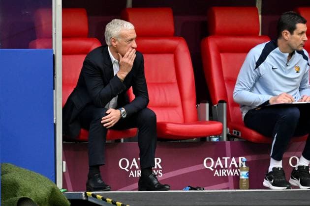 240701 EURO2024 FRANCE VS BELGIUM Head Coach Didier Deschamps of France pictured during a soccer game between the national teams of France, called les Bleus and Belgium, called the Red Devils in a round of 16 knock out game of the UEFA EURO, EM, Europameisterschaft,Fussball 2024 tournament , on Monday 1 July 2024 in Dusseldorf , Germany . photo sportpix David Catry Dusseldorf GERMANY  Copyright: xx 471627