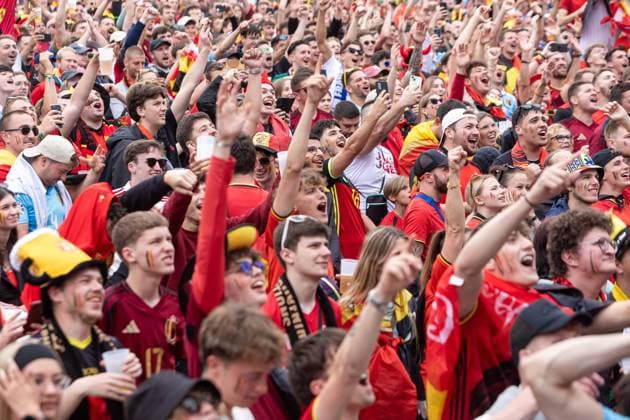 Fan Zone Burgplatz and Rheinufer in Düsseldorf Public Viewing UEFA EURO 2024 France vs. Belgium 01 07 2024 Fan Zone Burgplatz and Rheinufer in Düsseldorf Public Viewing UEFA EURO 2024 France vs. Belgium on 01 07 2024, Düsseldorf Copyright: xBEAUTIFULxSPORTS KennyxBeelex