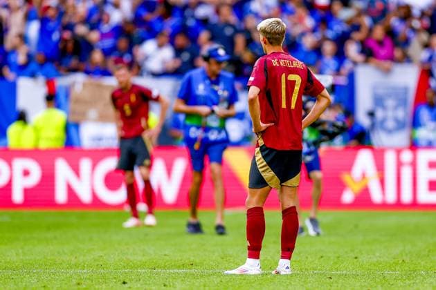 DUSSELDORF, Dusseldorf Arena ,01-07-2024 , European Football Championship Euro2024, round of 16 match no.42 between France and Belgium, Belgium player Charles de Ketelaere dejected after lose the match France - Belgium (Euro2024)  x25654530x Copyright: