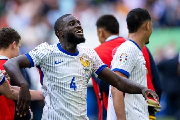 Dayot Upamecano France, 04 jubelT über den Sieg, GER, France FRA vs Belgium BEL , European Football Championship, UEFA EURO 2024, Round of 16, 01 07 2024 GER, France FRA vs Belgium BEL , European Football Championship, UEFA EURO 2024, Round of 16, 01 07 2024 Duesseldorf Copyright: xEibner-Pressefoto Memmlerx EP_MMR