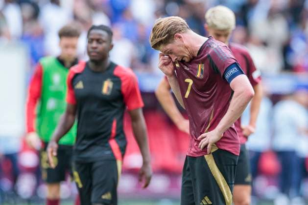 UEFA EURO 2024 France Belgium 01 07 2024 Kevin De Bruyne Belgium, 7 UEFA EURO 2024 Round of 16 France Belgium Düsseldorf Arena, Düsseldorf on 01 07 2024 Copyright: xBEAUTIFULxSPORTS Meuselx