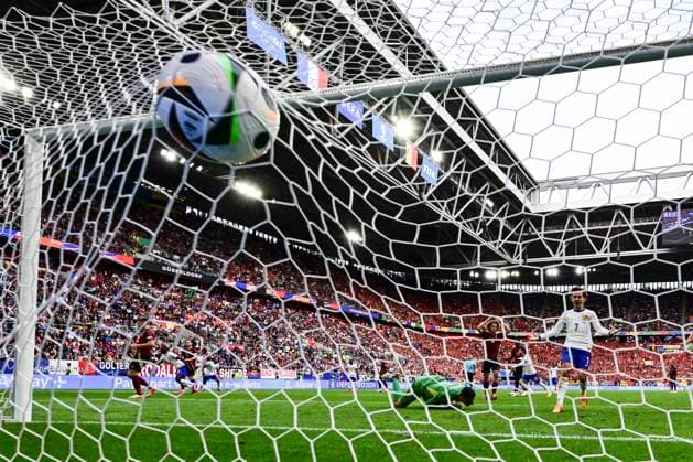 Goal for 1 0 by own goal Jan Vertonghen 5 Belgium , France vs Belgium, Football, UEFA Euro 2024, Round of 16, 01 07 2024 Düsseldorf Nordrhein Westfalen Germany Copyright: xkolbert-press MarcxNiemeyerx