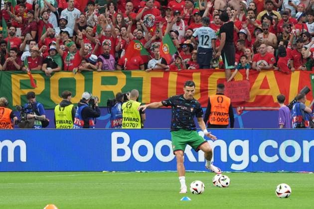 All of Portugal hopes for Cristiano Ronaldo Portugal, 07 Frankfurt 01 07 2024 Portugal vs Slovenia, EURO2024, M41 Round of 16, EM Arena Frankfurt