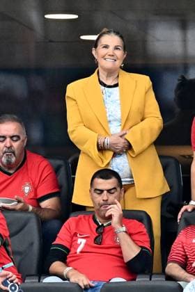 01 07 2024, xscotx, Football EM 2024 Round of 16, Portugal Slovenia, emspor, v l Maria Dolores dos Santos Aveiro, the mother of Christiano Ronaldo Portugal Frankfurt am Main
