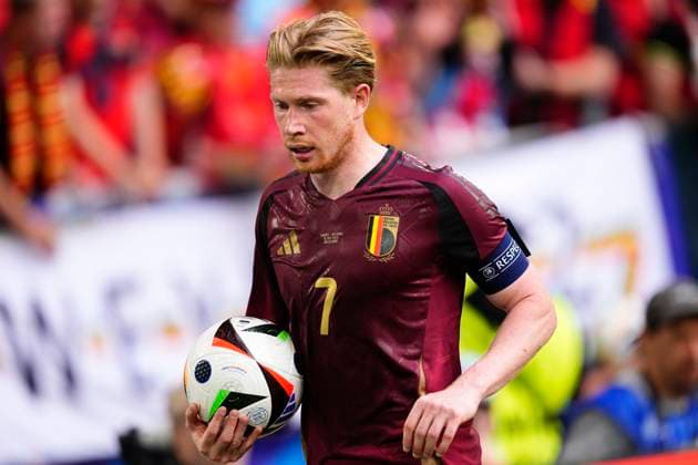 France v Belgium: Round of 16 - UEFA EURO, EM, Europameisterschaft,Fussball 2024 Kevin De Bruyne attacking midfield of Belgium and Manchester City during the UEFA EURO 2024 round of 16 match between France and Belgium at Düsseldorf Arena on July 1, 2024 in Dusseldorf, Germany. Dusseldorf Germany  Copyright: xJosexBretonx originalFilename:bretonhernandez-francevb240701_npFf7.jpg