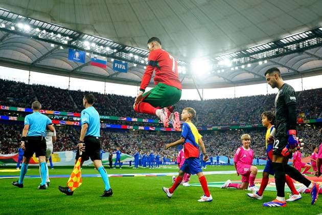 Sport Bilder des Tages Portugal s Cristiano Ronaldo during the Euro 2024 soccer match between Portugal and Slovenia at the Frankfurt Arena , Frankfurt , Germany - Sunday 01th july 2024. - Soccer .  Copyright: xSpada LaPressex