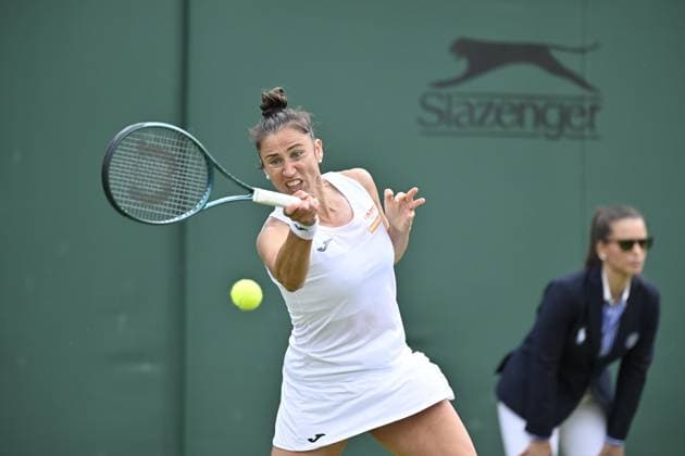 Tennis : Wimbledon 2024 - England - Sara Sorribes Tormo - Espagne Tennis : Wimbledon 2024 - England - 01 07 2024 ChrysleneCaillaud Panoramic 