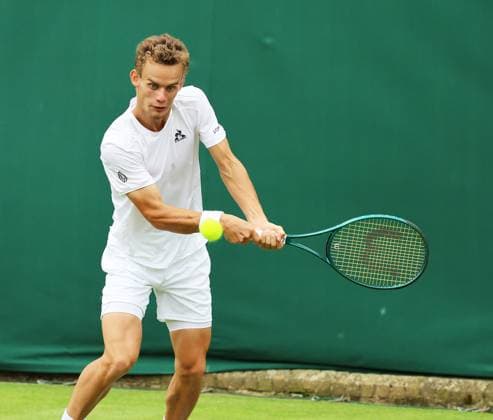 TENNIS - Wimbledon 2024 LONDON,ENGLAND,01.JUL.24 - TENNIS - ATP, Tennis Herren World Tour, Wimbledon, Grand Slam. Image shows Luca Van Assche (FRA).  GEPAxpictures xAlanxGrieves