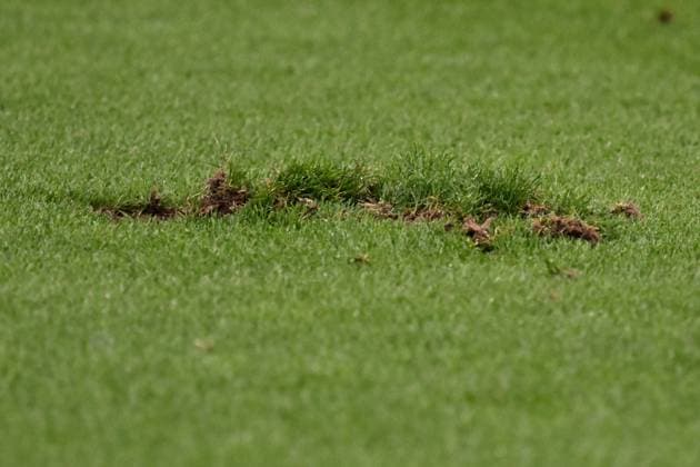 01 07 2024, xjhx, European Football Championship 2024 1 8 Final, Portugal Slovenia emspor, v l turf in poor condition UEFA REGULATIONS PROHIBIT ANY USE OF PHOTOGRAPHS as IMAGE SEQUENCES and or QUASI VIDEO Frankfurt am Main