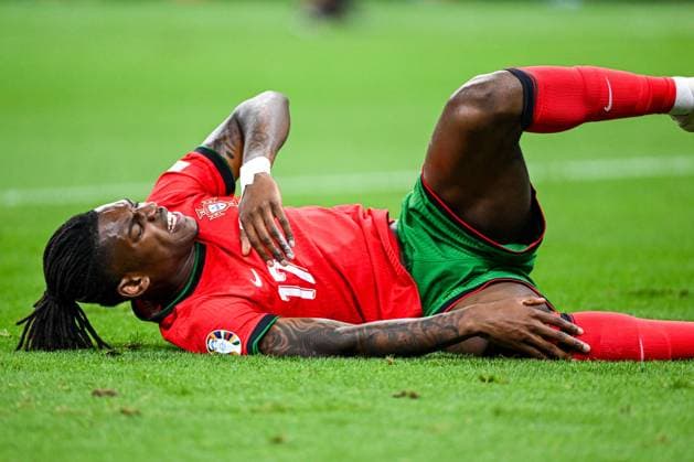 FRANKFURT - Rafael Leao of Portugal during the UEFA EURO, EM, Europameisterschaft,Fussball 2024 round of 16 match between Portugal and Slovenia at Frankfurt Arena on July 1, 2024 in Frankfurt, Germany. ANP Hollandse Hoogte UEFA EURO 2024 2024 xVIxANPxSportx xGerritxvanxKeulenxIVx 502560954 originalFilename: 502560954.jpg