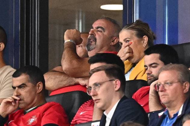01 07 2024, xscotx, Football EM 2024 Round of 16, Portugal Slovenia, emspor, v l Maria Dolores dos Santos Aveiro, the mother of Christiano Ronaldo Portugal Frankfurt am Main