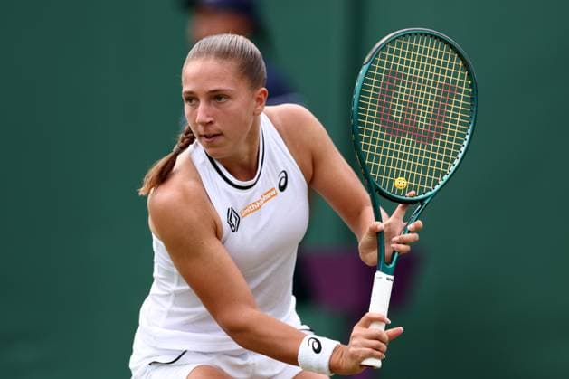 1st July 2024; All England Lawn Tennis and Croquet Club, London, England; Wimbledon Tennis Tournament, Day 1; Diane Parry (FRA) in action during her first round match against Naomi Osaka (JPN)  ActionPlus12662524 ShaunxBrooks