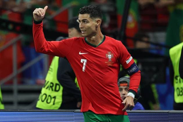 Frankfurt Arena Frankfurt am Main, UEFA EURO 2024 Germany, Monday 1 Jul 2024 Round of 16, Portugal Slovenia, Cristiano Ronaldo Portugal thumbs up Copyright: JoaquimxFerreira