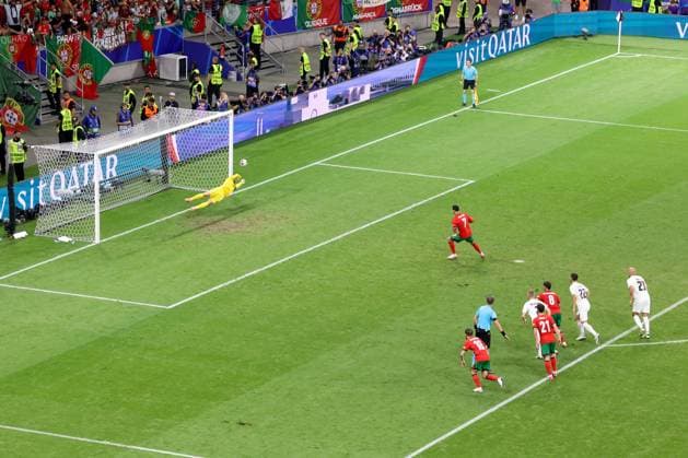 Jan Oblak of Slovenia saves Cristiano Ronaldo of Portugal s penalty kick Portugal v Slovenia, UEFA European Championship, EM, Europameisterschaft 2024, Round of 16, Football, Frankfurt Arena, Frankfurt, Germany - 01 Jul 2024 EDITORIAL USE ONLY No use with unauthorised audio, video, data, fixture lists, club league logos or live services. Online in-match use limited to 120 images, no video emulation. No use in betting, games or single club league player publications. Copyright: xPaulxCurrie Shutterstockx 14566636cg