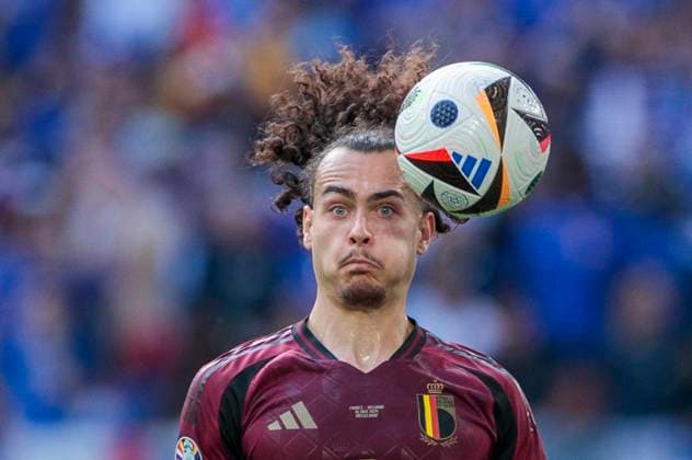 UEFA EURO 2024 France Belgium 01 07 2024 Arthur Theate Belgium, 3 UEFA EURO 2024 Round of 16 France Belgium Düsseldorf Arena, Düsseldorf on 01 07 2024 Copyright: xBEAUTIFULxSPORTS Meuselx