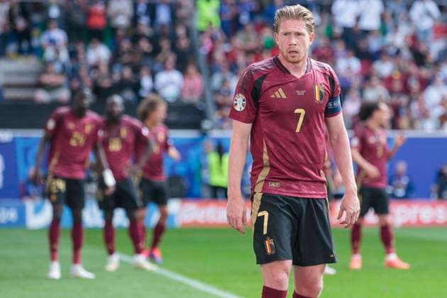 UEFA EURO 2024 France Belgium 01 07 2024 Kevin De Bruyne Belgium, 7 UEFA EURO 2024 Round of 16 France Belgium Düsseldorf Arena, Düsseldorf on 01 07 2024 Copyright: xBEAUTIFULxSPORTS Meuselx