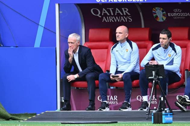 Didier Deschamps Coach (France) during the UEFA EURO, EM, Europameisterschaft,Fussball Germany 2024 match between France 1-0 Belgium at Dusseldorf Arena on July 01, 2024 in Dusseldorf , Germany. Noxthirdxpartyxsales  (258328809)
