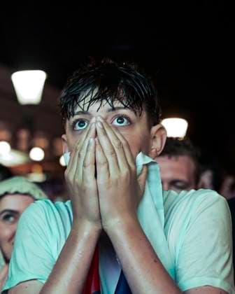 01.07.2024 - Slovenian football fans are left heartbroken in the pouring rain after Slovenia s defeat to Portugal on penalties at UEFA EURO, EM, Europameisterschaft,Fussball 2024. Pogacarjev trg, Ljubljana, Slovenia Ljubljana Slovenia  Copyright: xNikxErikxNeubauerx DSC_3202