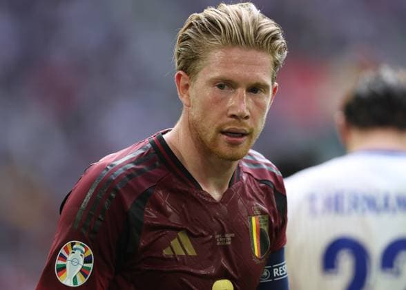 Dusseldorf, Germany, 1st July 2024. Kevin De Bruyne of Belgium during the UEFA European Championships Round of 16 match at Dusseldorf Arena, Dusseldorf. Picture credit should read: Paul Terry Sportimage EDITORIAL USE ONLY. No use with unauthorised audio, video, data, fixture lists, club league logos or live services. Online in-match use limited to 120 images, no video emulation. No use in betting, games or single club league player publications. SPI-3216-0189