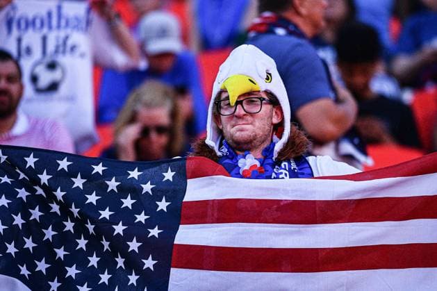 Fußball, Copa America, USA - Uruguay RECORD DATE NOT STATED Copa America USA 2024 United States vs Uruguay Fans o Aficion during the CONMEBOL Copa America 2024 group C match between United States (USA) and Uruguay, at GEHA Field at Arrowhead Stadium, on July 01, 2024 in Kansas City, Kansas, United States. KANSAS CITY KANSAS UNITED STATES  Copyright: xAdrianxMaciasx 20240701193551_CA_GC_2024_USA_URU_FANS20