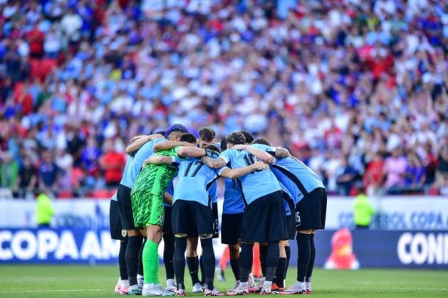 Fußball, Copa America, USA - Uruguay RECORD DATE NOT STATED Copa America USA 2024 United States vs Uruguay Players of Uruguay during the CONMEBOL Copa America 2024 group C match between United States (USA) and Uruguay, at GEHA Field at Arrowhead Stadium, on July 01, 2024 in Kansas City, Kansas, United States. KANSAS CITY KANSAS UNITED STATES  Copyright: xIsaacxOrtizx 20240701200850_CA_GC_2024_USA_URU_URUGUAY38