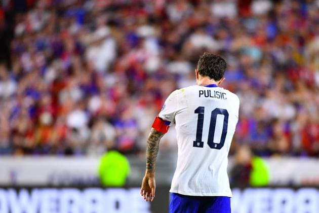 Fußball, Copa America, USA - Uruguay RECORD DATE NOT STATED Copa America USA 2024 United States vs Uruguay Christian Pulisic of USA during the CONMEBOL Copa America 2024 group C match between United States (USA) and Uruguay, at GEHA Field at Arrowhead Stadium, on July 01, 2024 in Kansas City, Kansas, United States. KANSAS CITY KANSAS UNITED STATES  Copyright: xAdrianxMaciasx 20240701220716_CA_GC_2024_USA_URU_PULISIC173