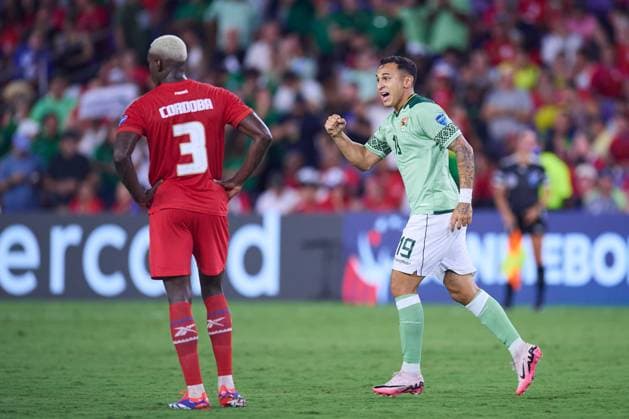 Fußball, Copa America, Bolivien - Panama RECORD DATE NOT STATED Copa America USA 2024 Bolivia vs Panama Bruno Miranda celebrates his goal 1-1- of Bolivia during the CONMEBOL Copa America 2024 group C match between Bolivia and Panama, at Ioter-Co Stadium, on July 01, 2024 in Orlando, Florida United States. ORLANDO FLORIDA UNITED STATES  Copyright: xJosexLuisxMelgarejox 20240701213420_CA_GC_2024_BOL_PAN_MIRANDA101