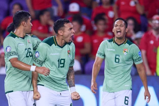 Fußball, Copa America, Bolivien - Panama RECORD DATE NOT STATED Copa America USA 2024 Bolivia vs Panama Bruno Miranda celebrates his goal 1-1- of Bolivia during the CONMEBOL Copa America 2024 group C match between Bolivia and Panama, at Ioter-Co Stadium, on July 01, 2024 in Orlando, Florida United States. ORLANDO FLORIDA UNITED STATES  Copyright: xJosexLuisxMelgarejox 20240701213424_CA_GC_2024_BOL_PAN_MIRANDA100