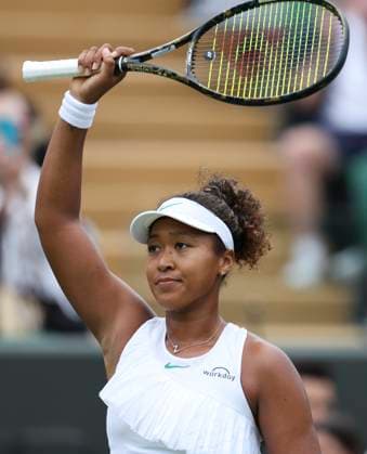 (240702) -- LONDON, July 2, 2024 -- Osaka Naomi celebrates after wining the women s singles first round match between Osaka Naomi of Japan and Diane Parry of France at Wimbledon tennis Championship in London, Britain, on July 1, 2024. ) (SP)BRITAIN-LONDON-TENNIS-WIMBLEDON HanxYan 