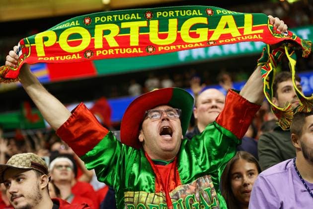 Portugal v Slovenia: Round of 16 - UEFA EURO, EM, Europameisterschaft,Fussball 2024 A Portugal supporter is cheering during the UEFA Euro 2024 round of 16 football match between Portugal and Slovenia at the Frankfurt Arena in Frankfurt am Main Frankfurt am Main Germany  Copyright: xIbrahimxEzzatx originalFilename:ezzat-notitle240701_npf9B.jpg