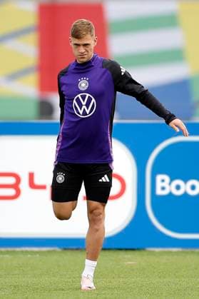 Germany s player Joshua Kimmich attends a training session held in Herzogenaurach, on 02 July 2024. Germany will face Spain in the Euro2024 quarter final match on the upcoming 05 July. Training session of Germany !ACHTUNG: NUR REDAKTIONELLE NUTZUNG!  Copyright: xALBERTOxESTEVEZx GRAF583 20240702-55014036663_1