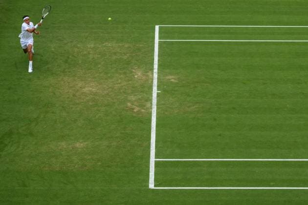240702 Thiago Seyboth Wild of Brazil competes in a first round singles match during day 2 of Wimbledon on July 2, 2024 in London Photo Jesper Zerman BILDBYRAN kod JZ JZ0548 tennis wimbledon AELTC day 2 bbeng  Copyright: JESPERxZERMAN BB240702JZ007