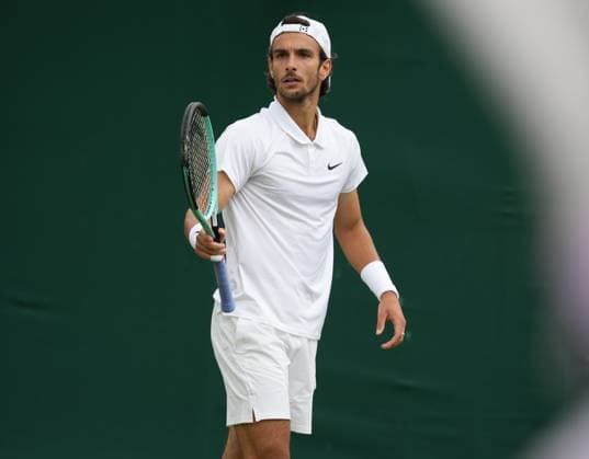 Lawn Tennis - 2024 Wimbledon Championship - Cnstant Lestienne (FRA) v Lorenzo Musetti (ITA) - All England Lawn Tennis & Croquet Club - Tuesday 2nd July 2024 Lorenzo Musetti (ITA) 