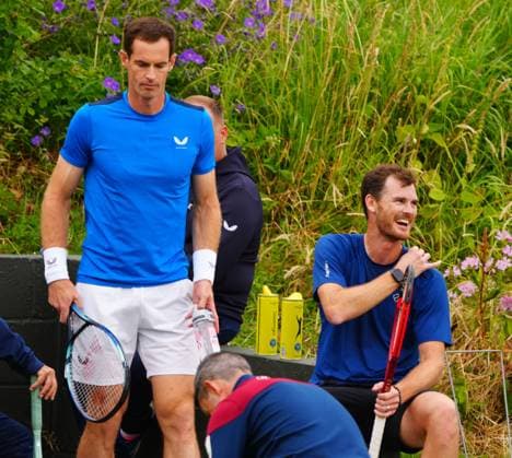 Jamie Murray and Andy Murray practising Wimbledon Tennis Championships, Day 2, The All England Lawn Tennis and Croquet Club, London, UK - 02 Jul 2024  Copyright: xJavierxGarcia Shutterstockx 14567681bf