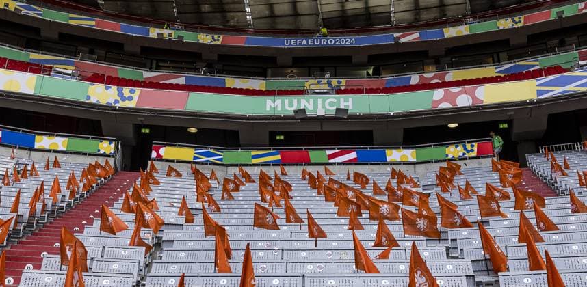 MUNCHEN, 02-07-2024, Stadium Allianz Arena, European Football Championship Euro2024, Round of 16 match no.40 between Romania and Netherlands. Stadium overview. Romania - Netherlands (Euro2024)  x25659522x Copyright: