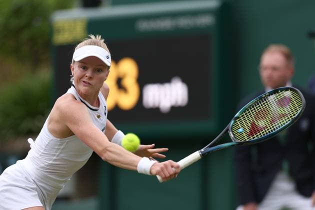 2nd July 2024; All England Lawn Tennis and Croquet Club, London, England; Wimbledon Tennis Tournament, Day 2; Harriet Dart (GBR) in action during her first round match against Zhuoxuan Bai (CHN)  ActionPlus12662577 ShaunxBrooks