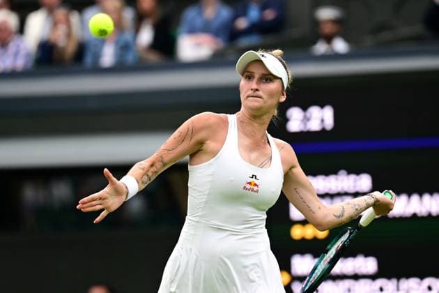 Marketa Vondrousova during her first round match Wimbledon Tennis Championships, Day 2, The All England Lawn Tennis and Croquet Club, London, UK - 02 Jul 2024  Copyright: xJavierxGarcia Shutterstockx 14567681dt
