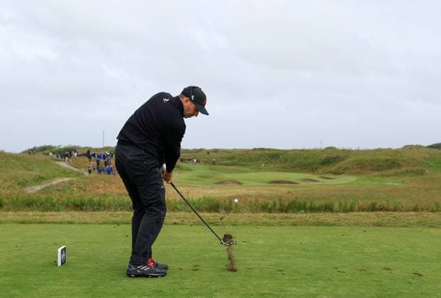 2nd July 2024; West Lancashire Golf Club, Blundellsands, Liverpool, England; Final Qualifying for The Open Golf Championship: Sergio Garcia (ESP) plays his tee shot on the par three 3rd hole  ActionPlus12662640 DavidxBlunsden