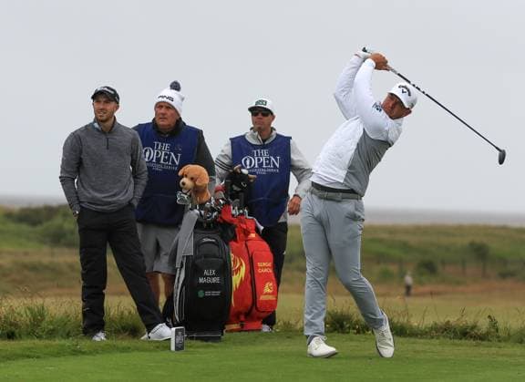 2nd July 2024; West Lancashire Golf Club, Blundellsands, Liverpool, England; Final Qualifying for The Open Golf Championship: Sam Bairstow (ENG) plays from the tee at the 7th hole  ActionPlus12662644 DavidxBlunsden