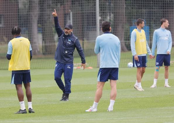 Germany, Berlin, Sportpark, GER, 2 FBL, Hertha BSC, Season 2024 25, Training, Photo Coach Cristian Fiel