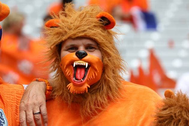 July 2, 2024, Munich, Bavaria, Germany: A fan of Team Netherlands during the UEFA EURO, EM, Europameisterschaft,Fussball 2024 Round of 16 between ROMANIA and NETHERLANDS at Allianz Arena in Munich, Germany Munich Germany - ZUMAc179 20240702_zep_c179_011 Copyright: xMickaelxChavetx