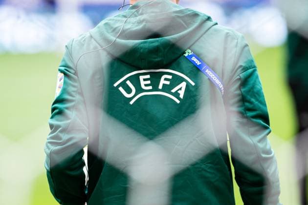 Back logo UEFA through the goal net GER, Romania ROM vs Netherlands NED , European Football Championship, UEFA EURO 2024, Round of 16, 02 07 2024 GER, Romania ROM vs Netherlands NED , European Football Championship, UEFA EURO 2024, Round of 16, 02 07 2024 Munich Copyright: xEibner-Pressefoto RogerxBuerkex EP
