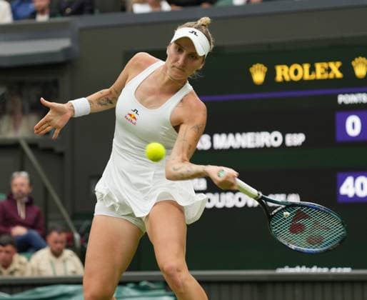 Lawn Tennis - 2024 Wimbledon Championship - Jessica Bouzas Maneiro (ESP) v Marketa Vondrousova (CZE) - All England Lawn Tennis & Croquet Club - Tuesday 2nd July 2024 Marketa Vondrousova (CZE) 