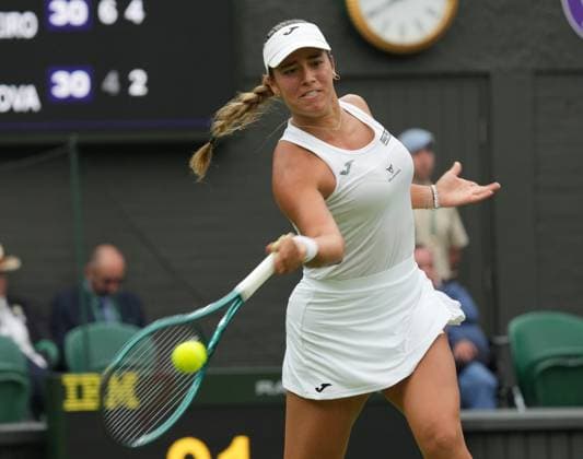 Lawn Tennis - 2024 Wimbledon Championship - Jessica Bouzas Maneiro (ESP) v Marketa Vondrousova (CZE) - All England Lawn Tennis & Croquet Club - Tuesday 2nd July 2024 Jessica Bouzas Maneiro (ESP) 