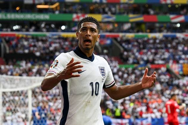 Jude Bellingham of England England v Slovakia UEFA European Championship, EM, Europameisterschaft - Last 16 Kevin Quigley Daily Mail England v Slovakia, Arena Aufschalke, Gelsenkirchen, Germany - 30 Jun 2024 Editorial use only  Copyright: xANL Shutterstockx 14568317i